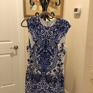 Boston proper dress …size 14…Blue/ white